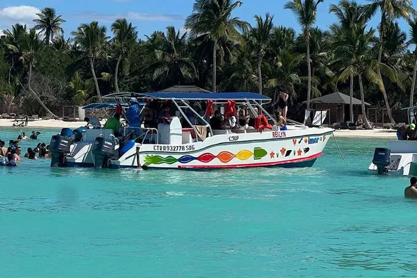 Saona Island Escape: Catamaran & Speedboat Adventure in Punta Cana