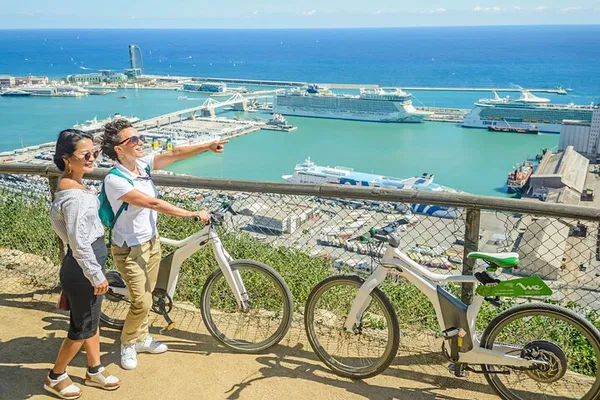 Barcelona E-Bike, Cable Car & Boat Tour: 3-in-1 Fun!