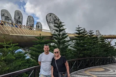 Da Nang Delights: Golden Bridge, Dragon Bridge & Marble Mountain Cruise Tour