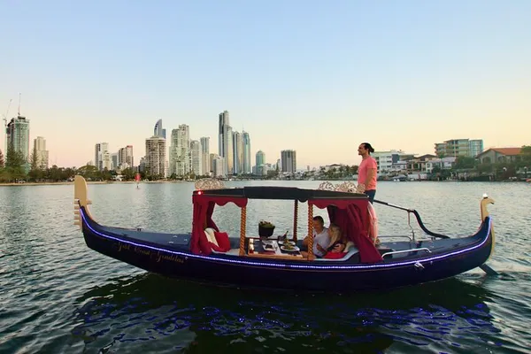 Glide into Romance: Private Gondola Dinner Cruise on the Gold Coast