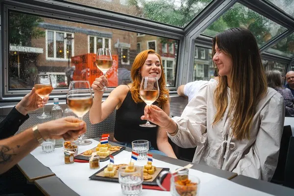 Amsterdam Canal Cruise: Wine, Cheese, and St. Patrick's Cheer!