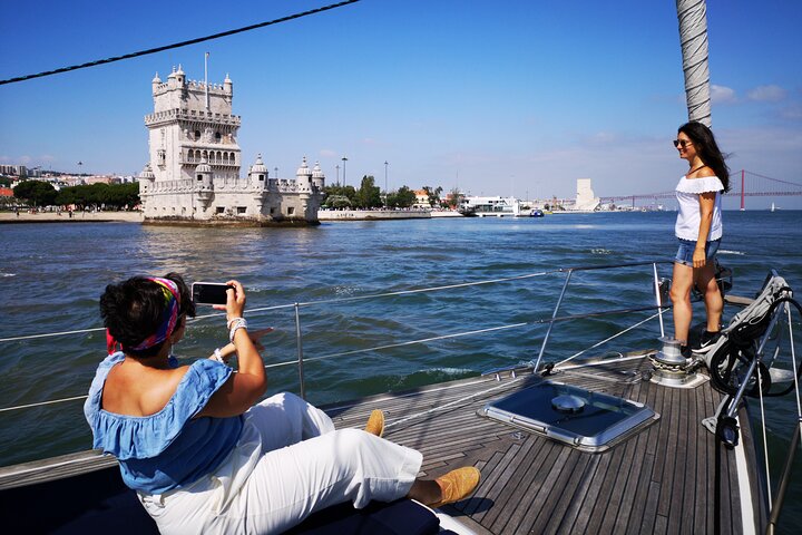 Lisbon Sailing Tour: Luxury Yacht, Drinks & Views!