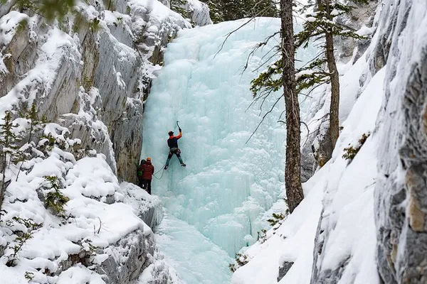 Conquer Frozen Waterfalls: Banff Ice Climbing Adventure for Beginners!