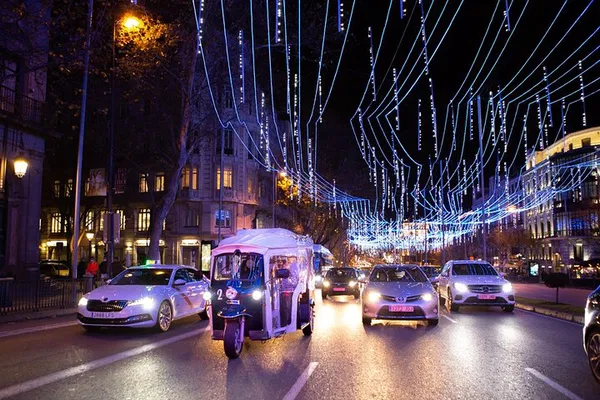Madrid's Dazzling Christmas Lights: Eco Tuk Tuk Tour