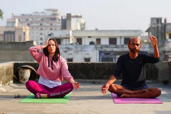 Sunrise Serenity: Rooftop Yoga Journey in Jaipur