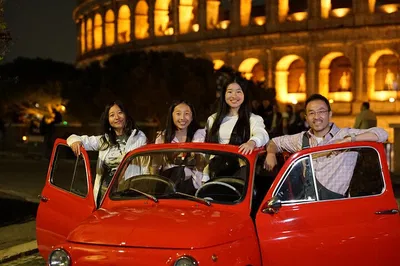 Vintage Fiat 500: Rome Nightlife Adventure!