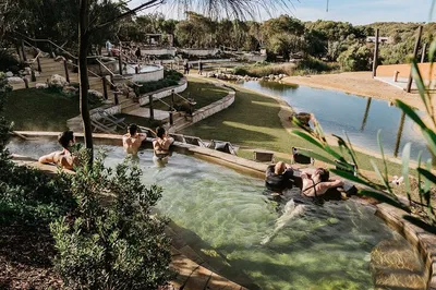 Melbourne Coastal Escape: Bathing Boxes, Eagle Gondola & Hot Springs Bliss!