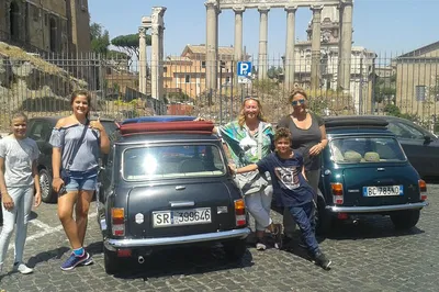 Ostia Antica Adventure: Explore Ancient Rome in a Classic Mini Cooper Cabrio!