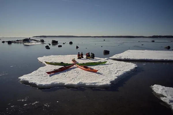 Glide Through Helsinki's Winter Wonderland: Kayaking Adventure