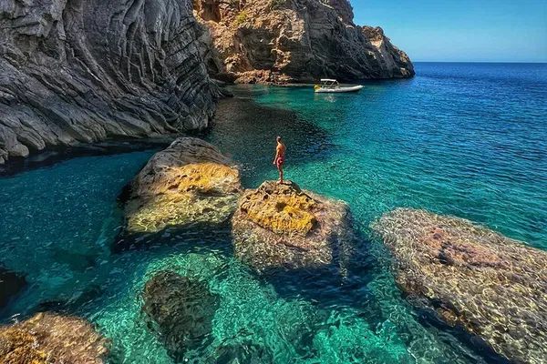 Es Vedra Sunset: Boat, 4x4, & Hike Adventure