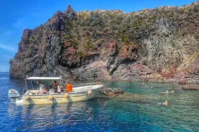 Explore Lipari & Vulcano: A Private Boat Adventure to Venus Pool!