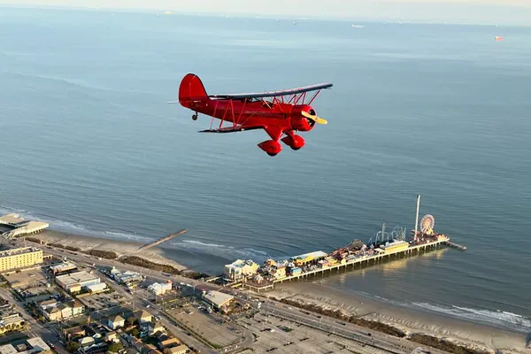 Galveston Biplane Ride: Open Cockpit Island Views