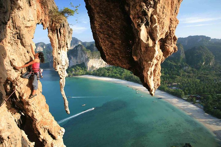Conquer Krabi's Cliffs: Rock Climbing Adventure at Railay Beach