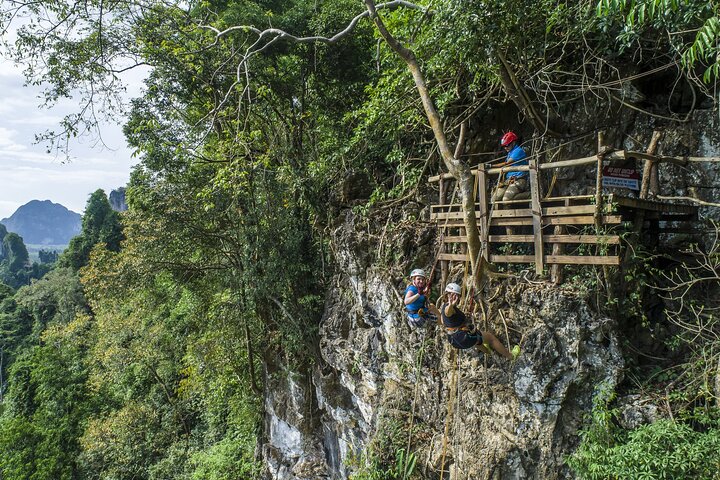 Krabi's Thrilling Treetop Adventure: Zipline, ATV & Climbing!