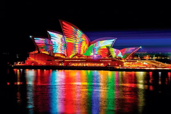 Dazzling Vivid Sydney: Intimate Harbour Cruise with Canapés