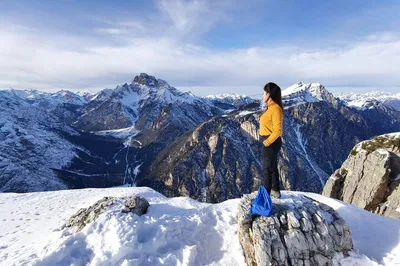 Cortina Dolomites Winter Hike & Sledding Adventure