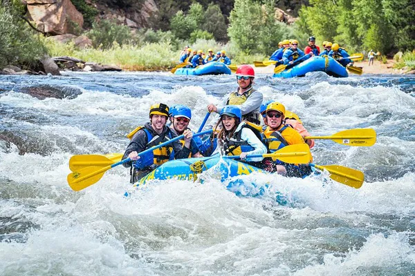 Thrilling Browns Canyon: Rafting Rapids & Zipline Adventure!