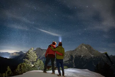 Enchanting Dolomites Night: Snowshoeing Under the Stars